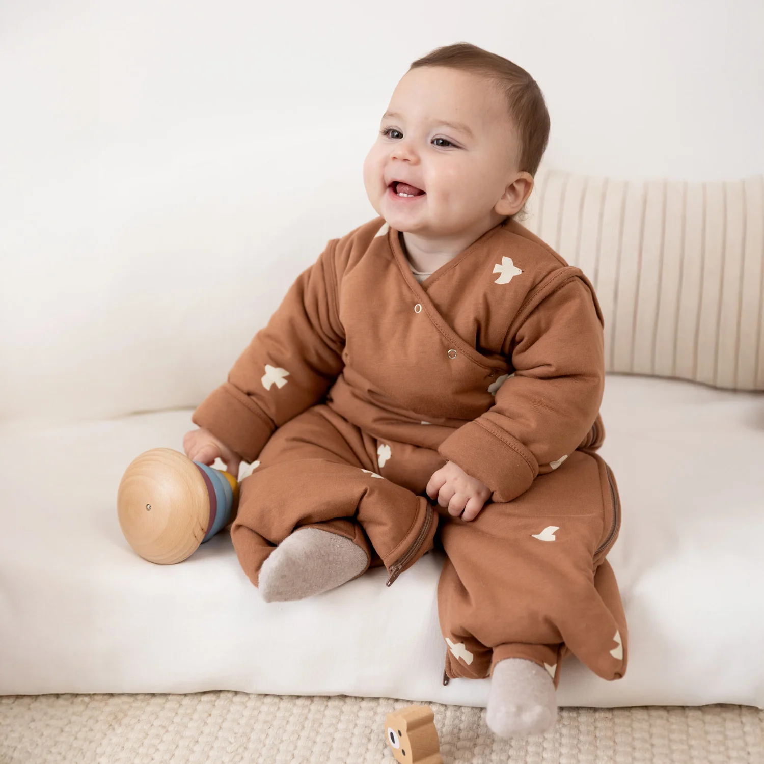 Bemini Gigoteuse jambes séparables 4-12m hiver TOG 2.5 - Piuma Moka – Image 3