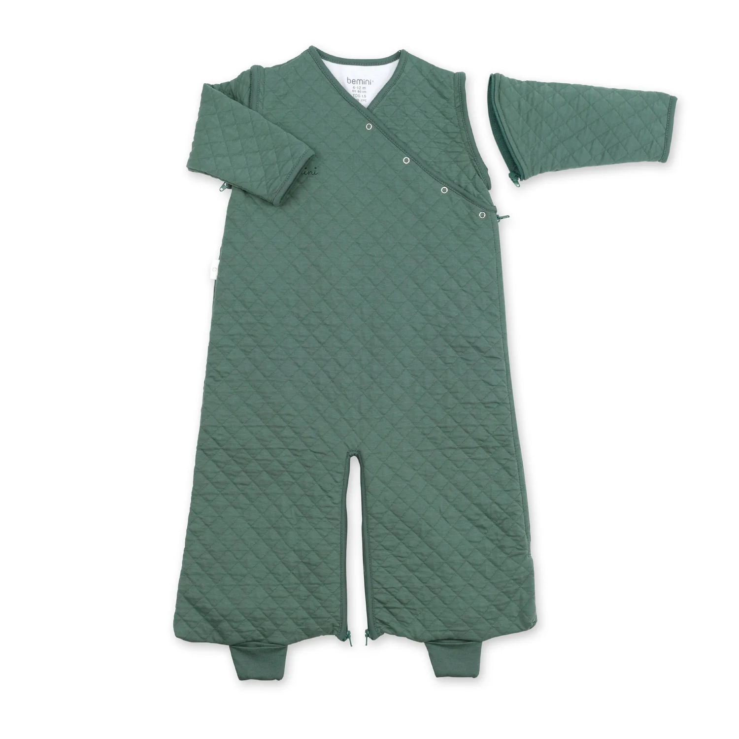 Gigoteuse jambes séparables 4-12m tog 1.5 Pady quilted verte – Image 2