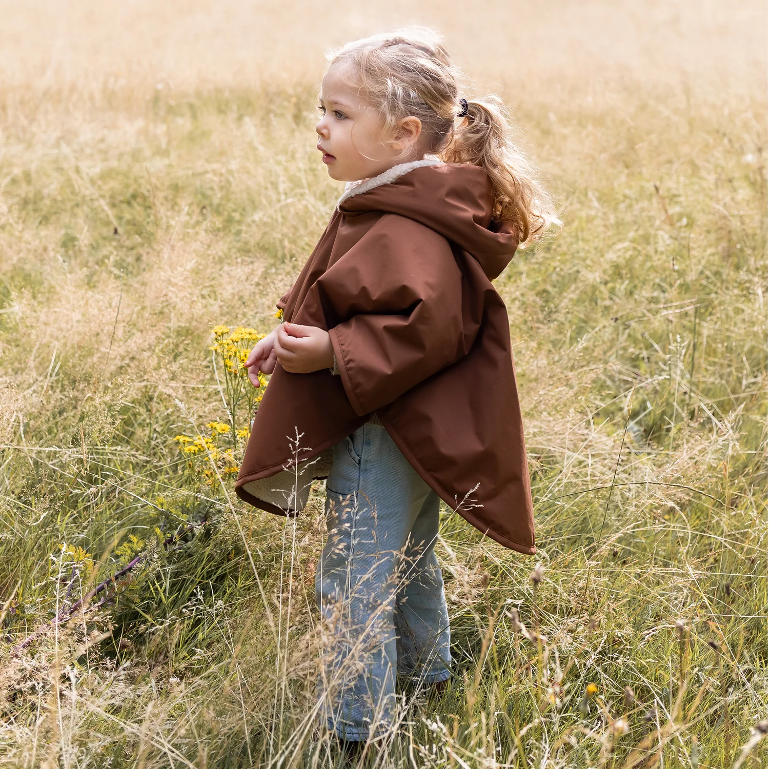 Poncho Teddy waterproof 9-36 mois chocolat – Image 3