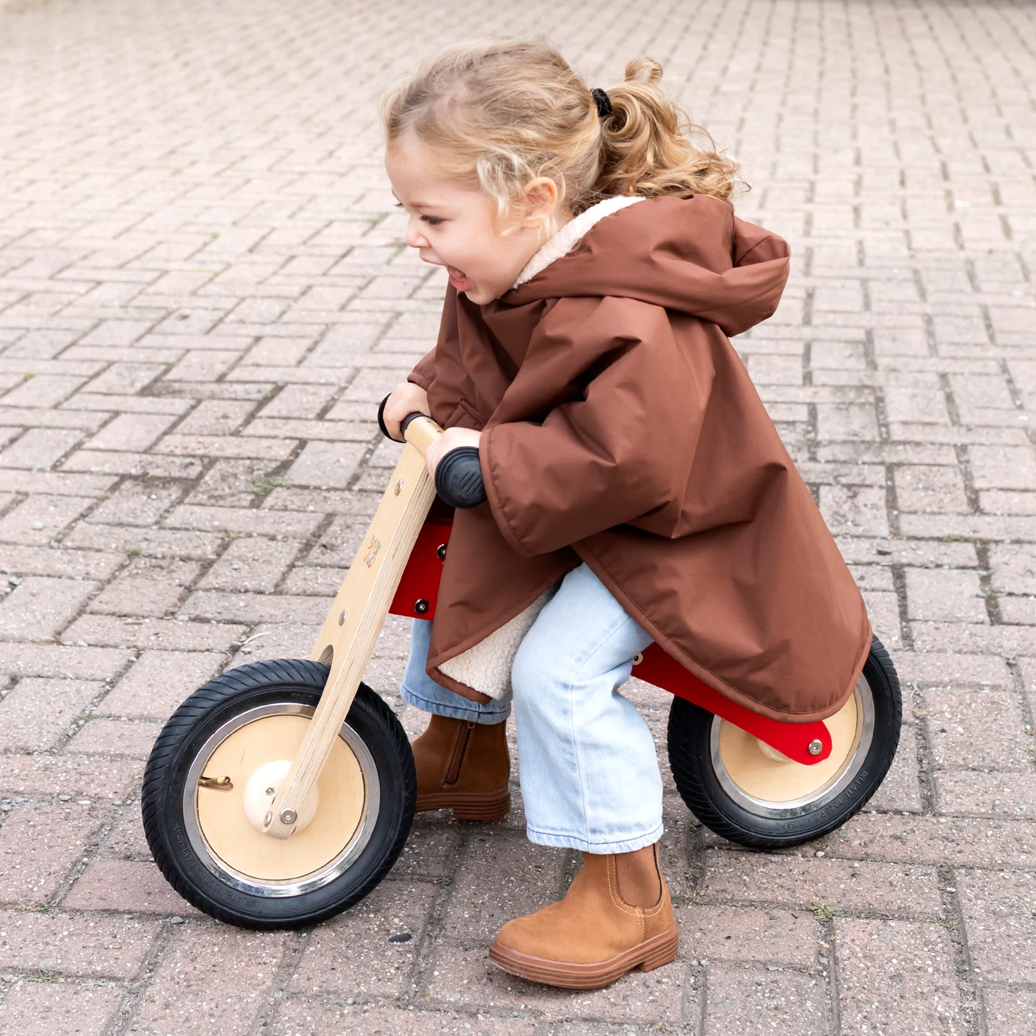 Poncho Teddy waterproof 9-36 mois chocolat – Image 2