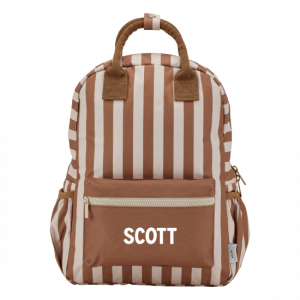 Atelier Wagram Sac à dos rayures beige personnalisable