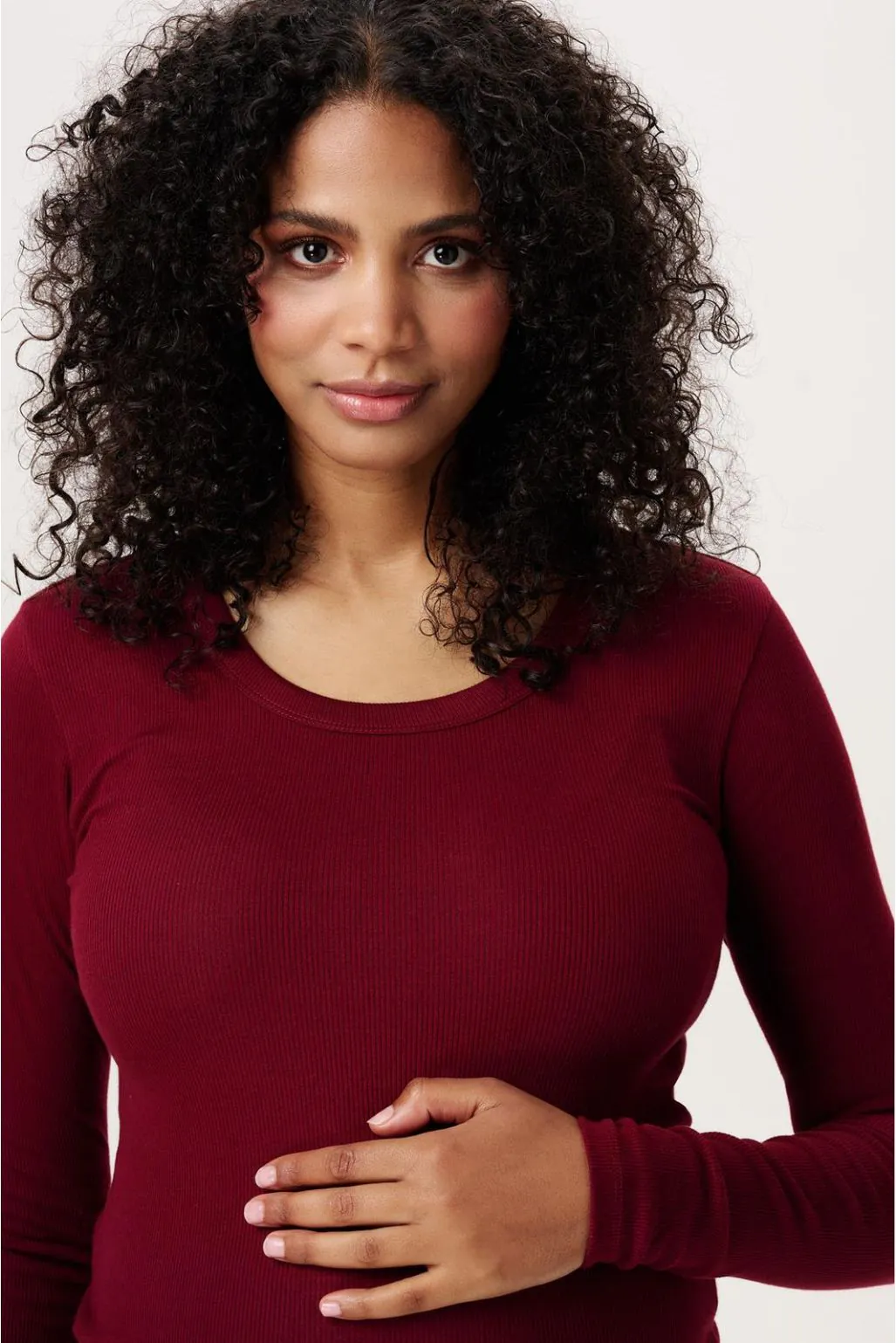 Noppies T-shirt manches longues d'allaitement - Bordeau - Taille L – Image 3