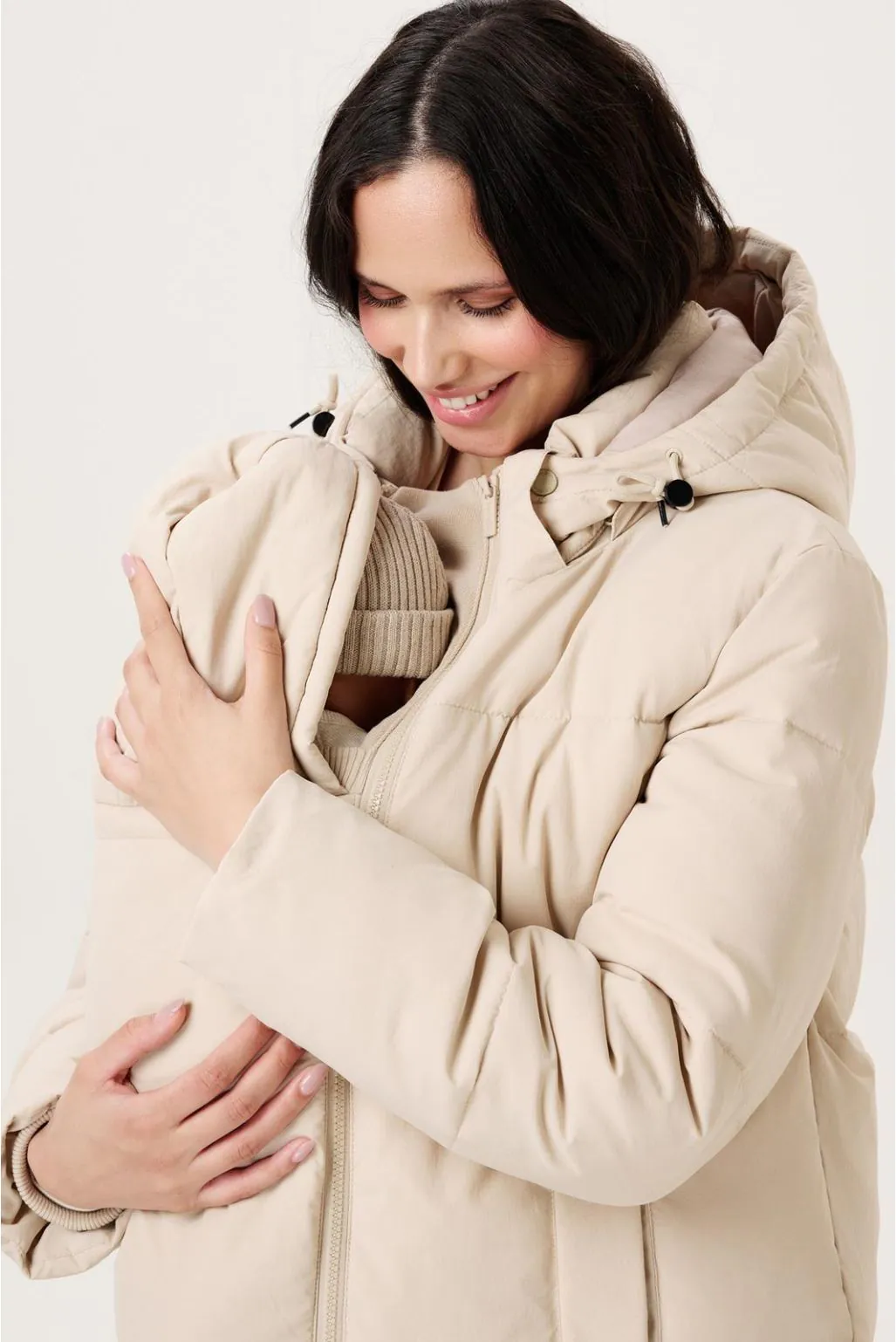 Noppies Manteau de grossesse d'hiver 3-way - Beige - Taille L – Image 5