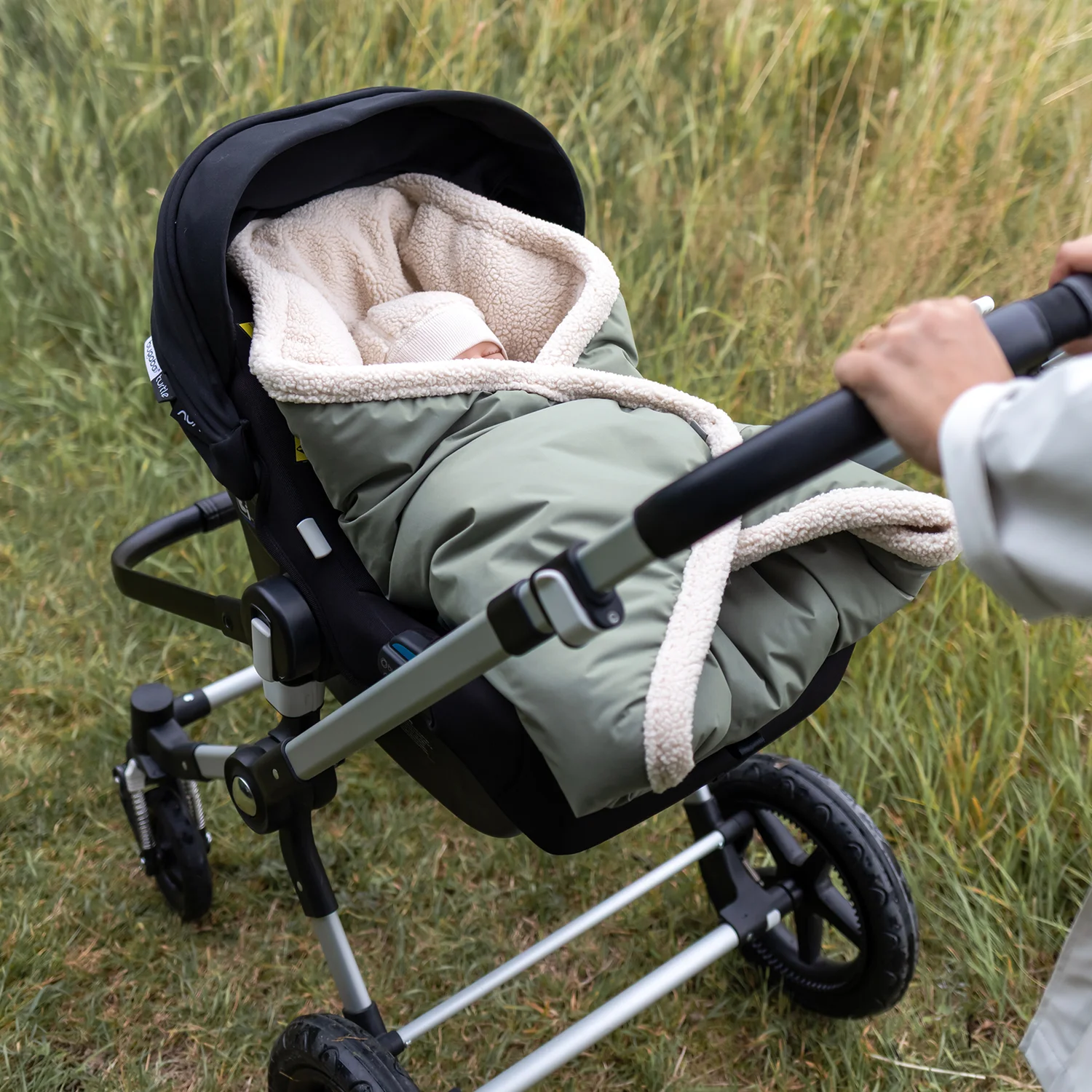Bemini Nid d’ange bébé poussette et siège auto 0-12m imperméable - Green – Image 3