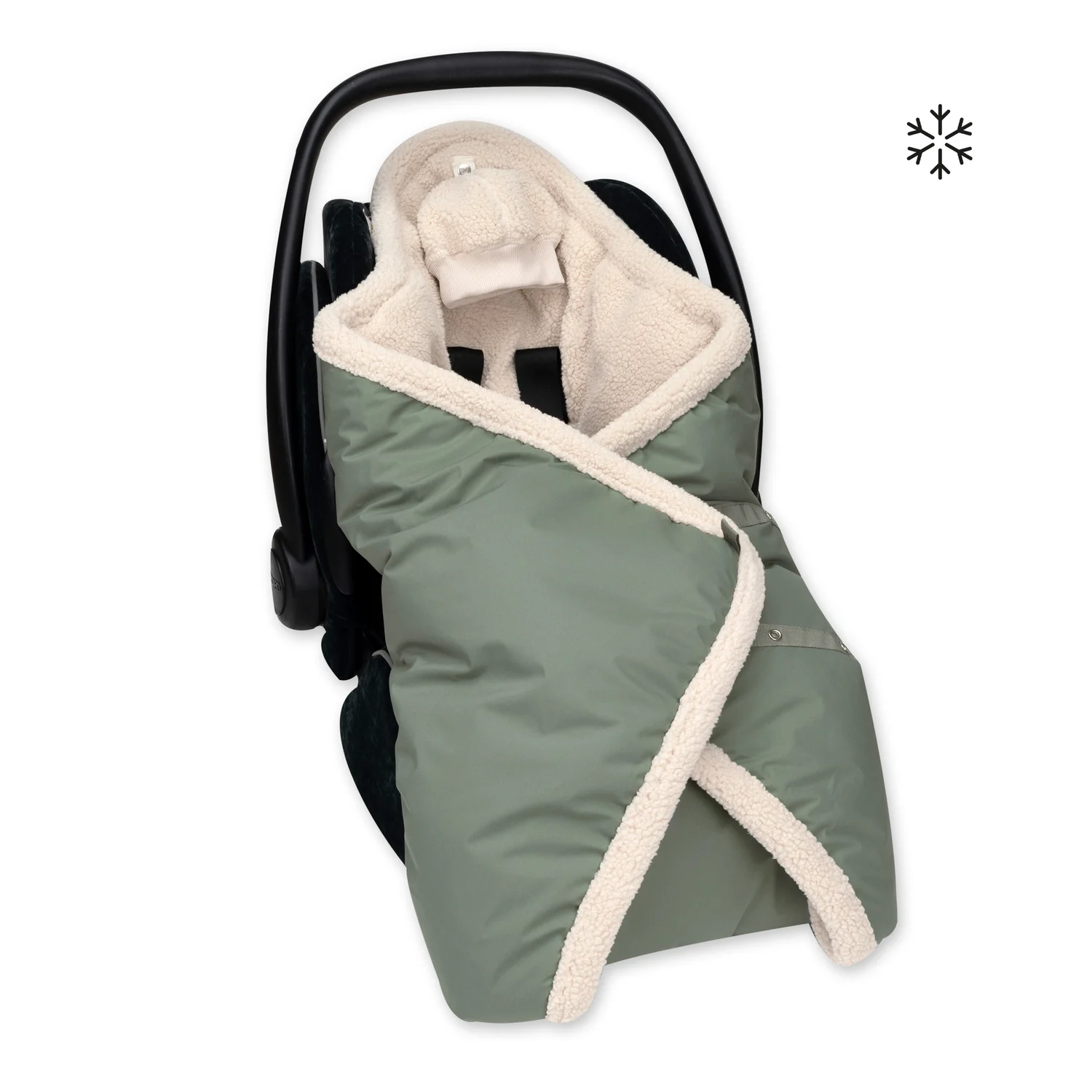 Bemini Nid d’ange bébé poussette et siège auto 0-12m imperméable - Green – Image 2