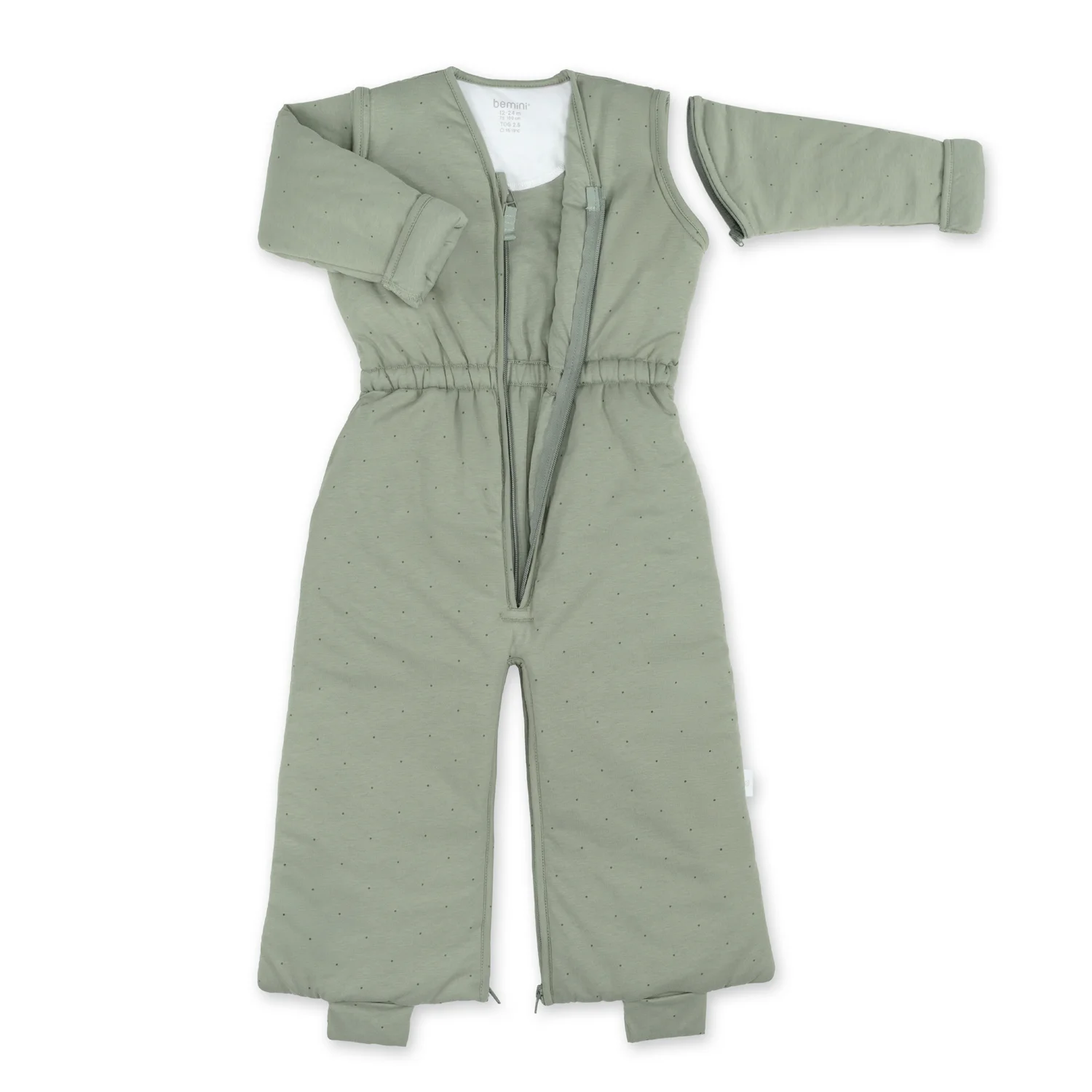 Bemini Gigoteuse jambes séparables 12-24m hiver TOG 2.5 - Choux - Kaki – Image 2