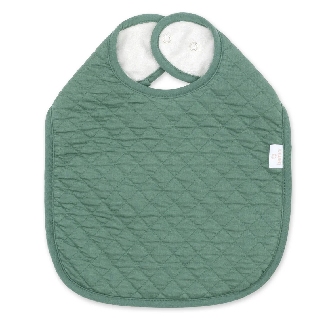 Bemini Bavoir waterproof 37cm Pady quilted jersey - Green