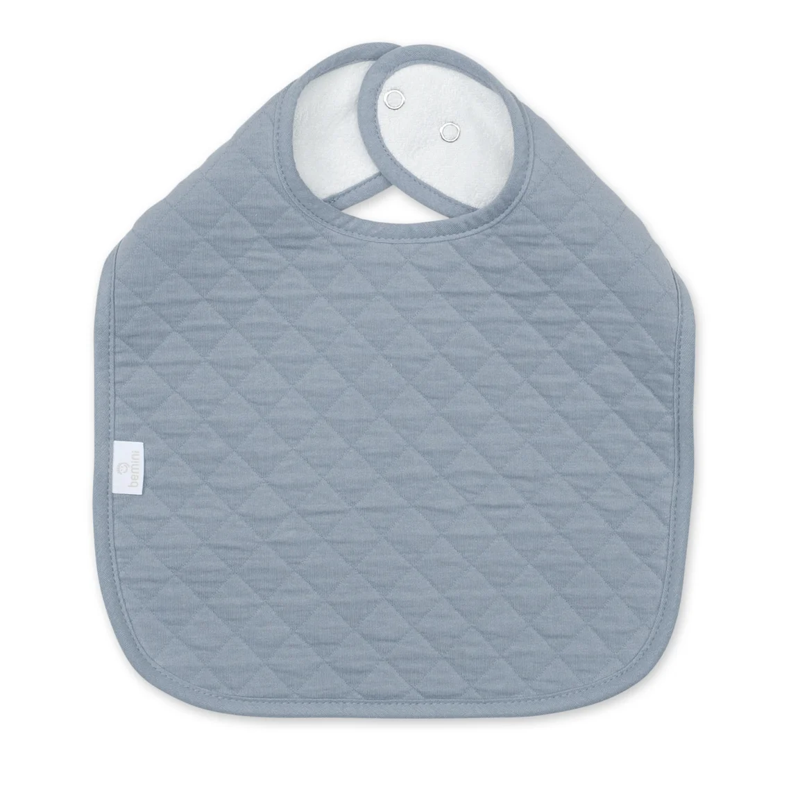Bemini Bavoir waterproof 37cm Pady quilted jersey - Stone