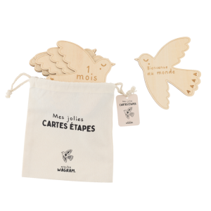 Atelier Wagram Cartes étapes en bois colombe