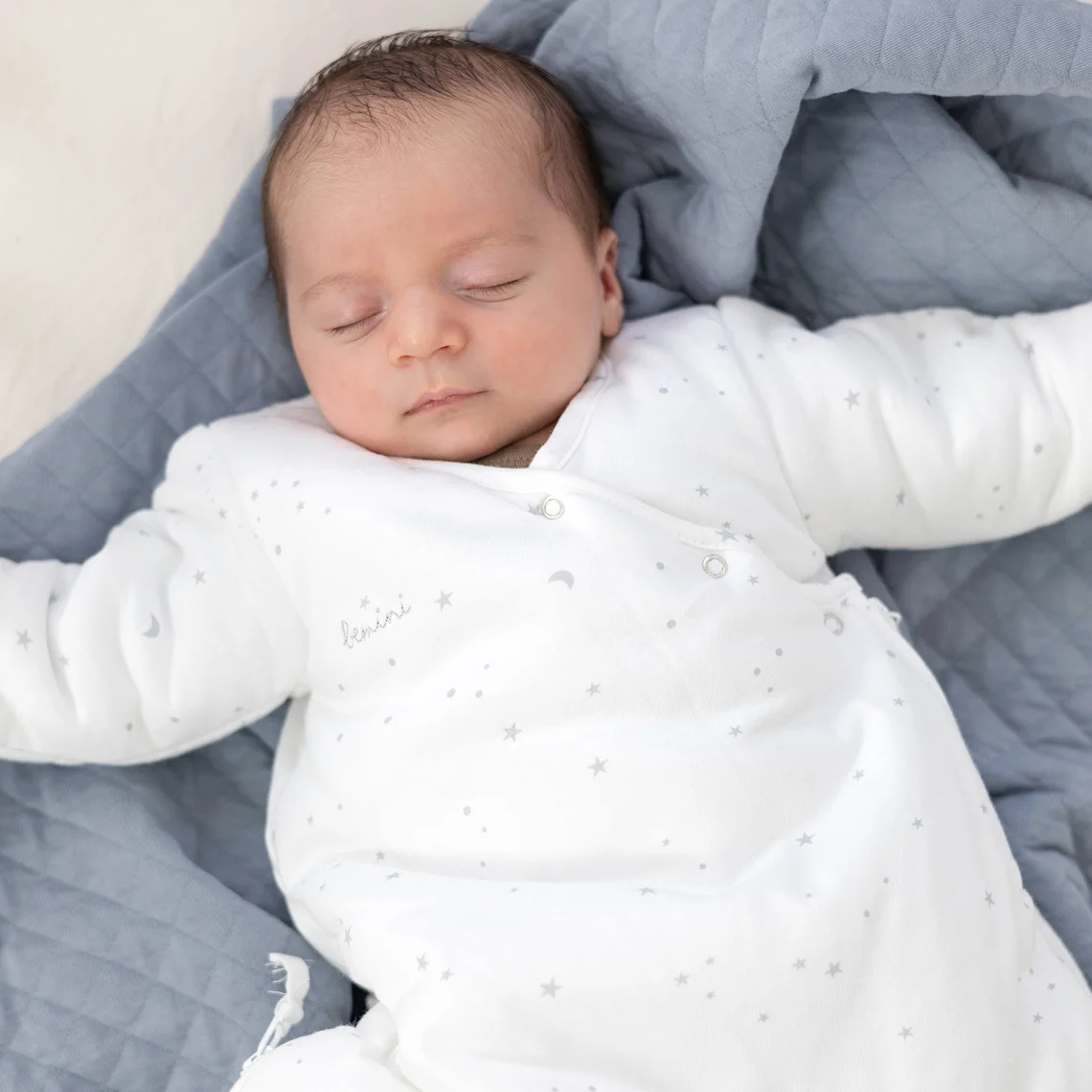 Bemini Gigoteuse avec moufles 0-1m hiver TOG 3 Cocon bien chaud Stars ecru – Image 5