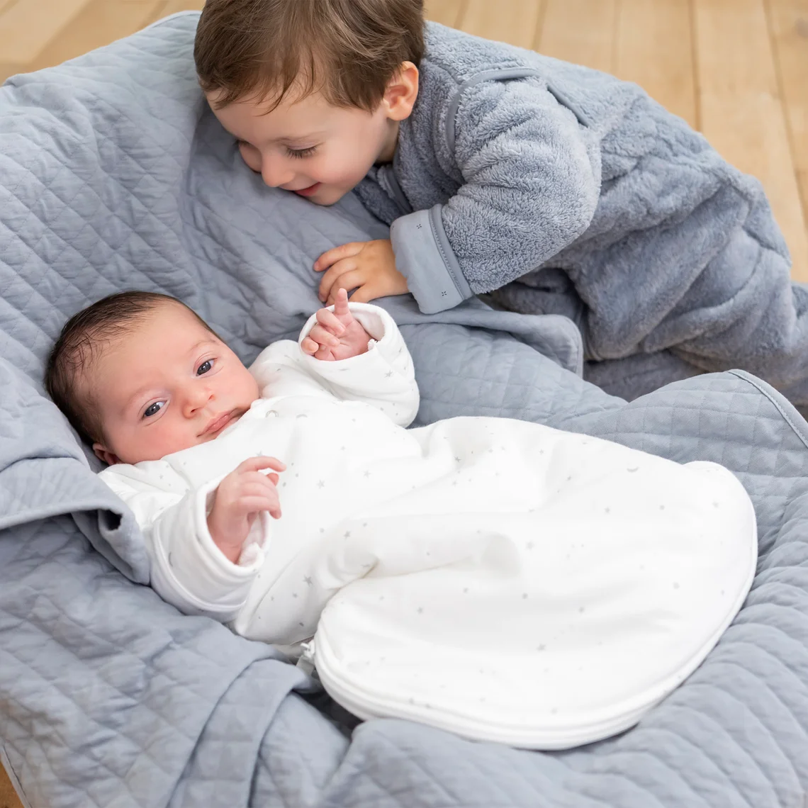 Bemini Gigoteuse avec moufles 0-1m hiver TOG 3 Cocon bien chaud Stars ecru – Image 6