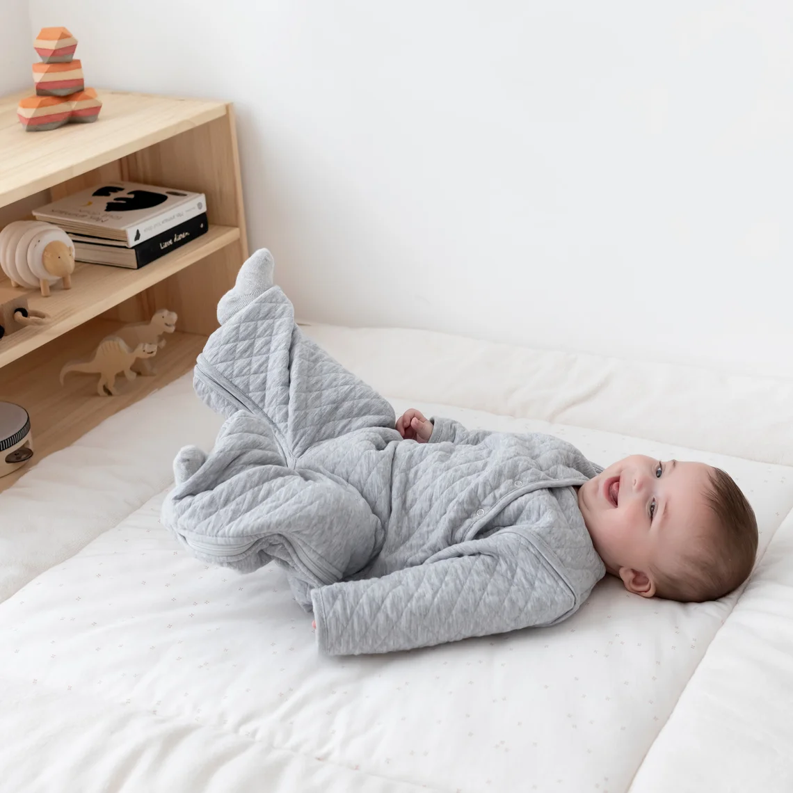 Gigoteuse jambes séparables 4-12m tog 1.5 Pady quilted - Mix gris – Image 3