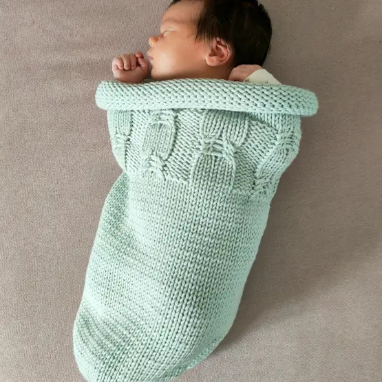 Ma Petite Laine Cocon Premium 100% Mérinos - Vert Laine - T1 Naissance