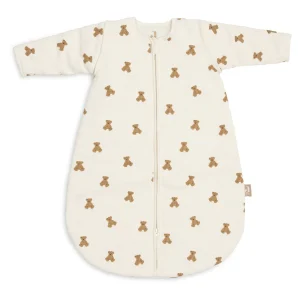 Jollein Gigoteuse avec manches amovibles - Mini Teddy Bear - Little Waffle - Taille 60 cm