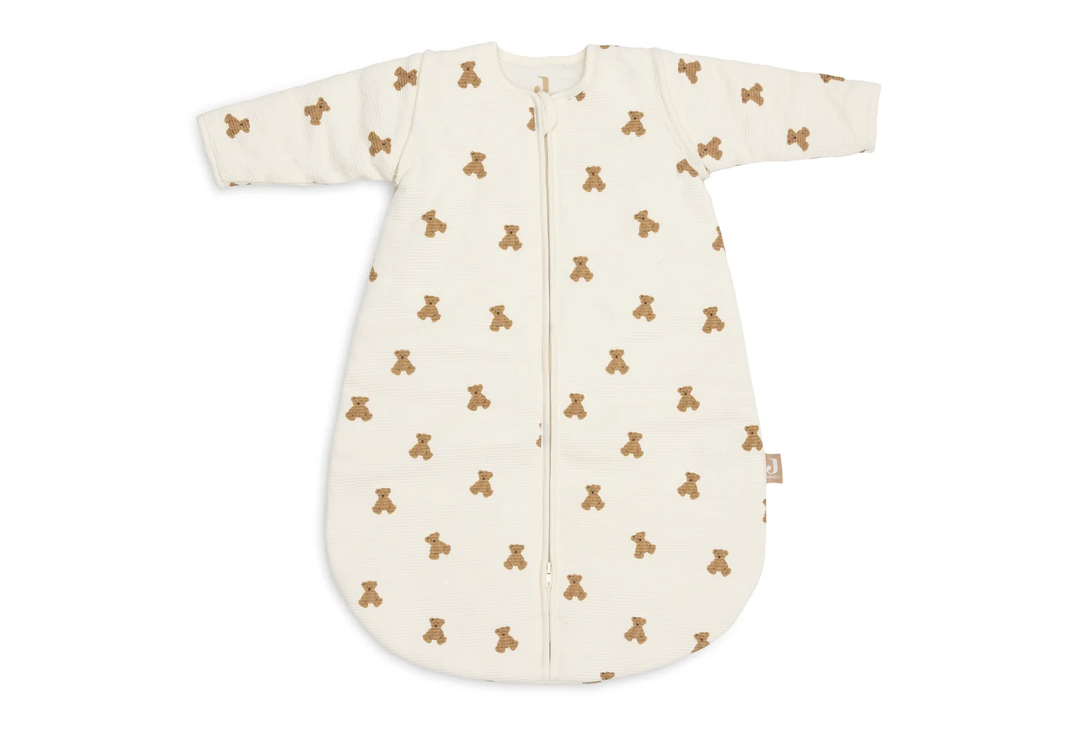 Jollein Gigoteuse avec manches amovibles - Mini Teddy Bear - Little Waffle - Taille 60 cm