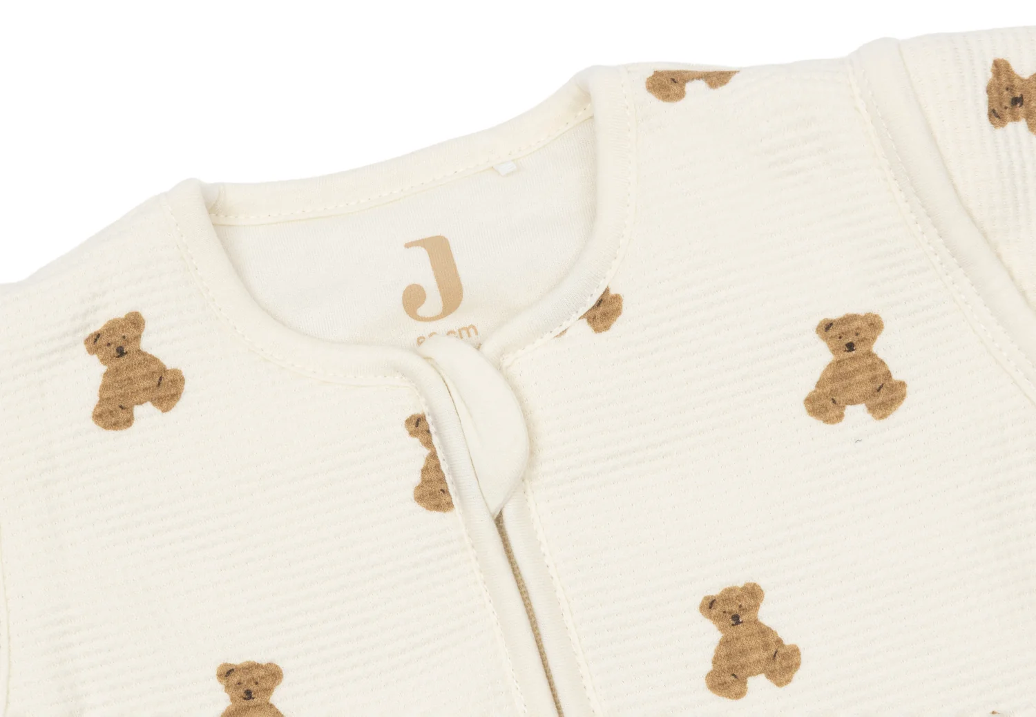 Jollein Gigoteuse avec manches amovibles - Mini Teddy Bear - Little Waffle - Taille 60 cm – Image 3