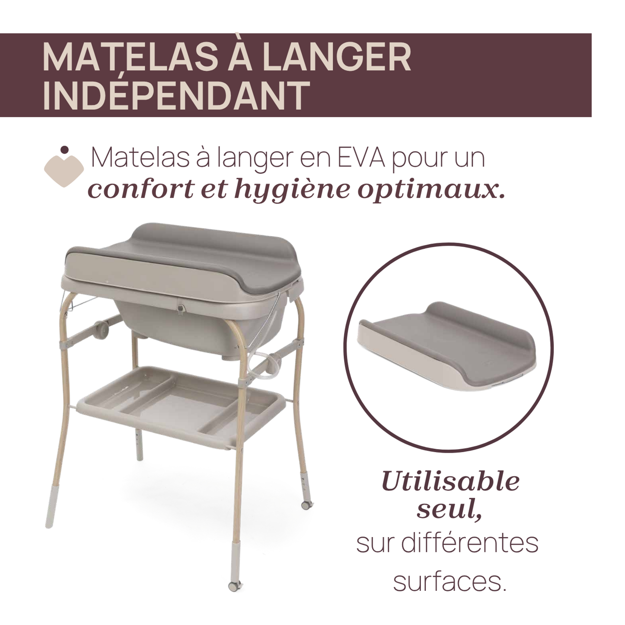 Baignoire et table à langer Chicco Soft Bubble Armonia - Scandinavian – Image 5