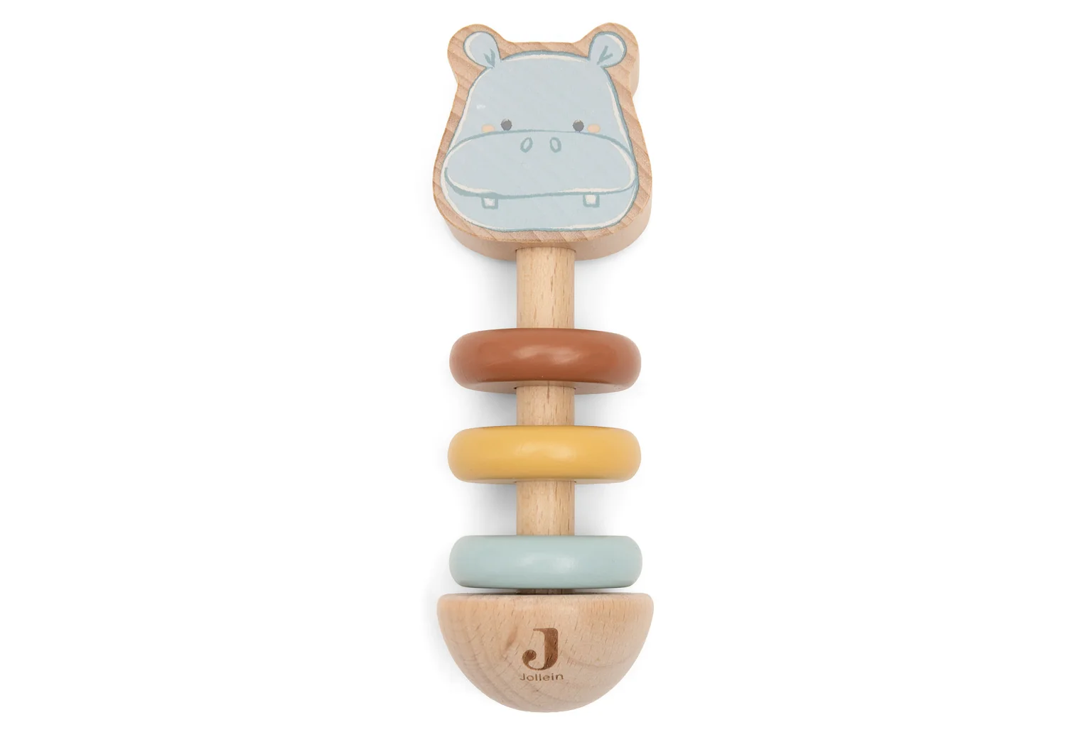 Jollein Hochet en bois - Jollies - Hippo Happy