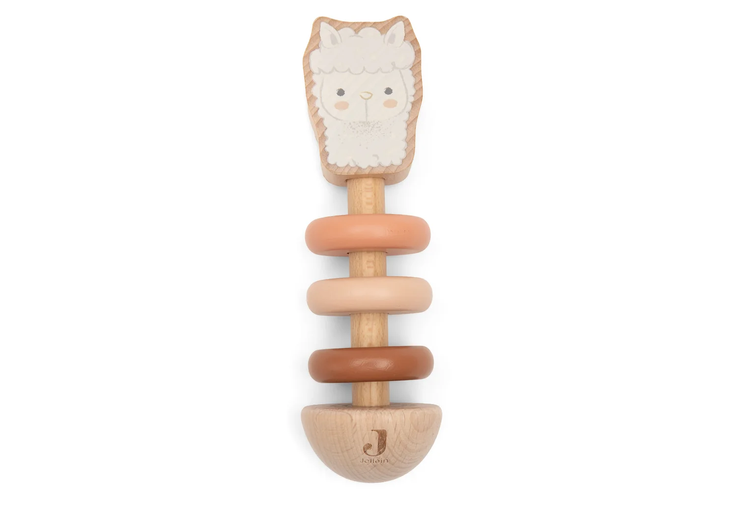 Jollein Hochet en bois - Jollies - Alpaga Paco