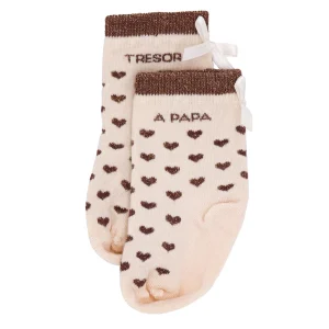 BB&Co- - Chaussettes bébé à message « Trésor à papa » - 6-18 mois