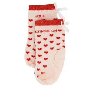 BB&Co- - Chaussettes bébé à message « Jolie comme un coeur » - 6-18 mois