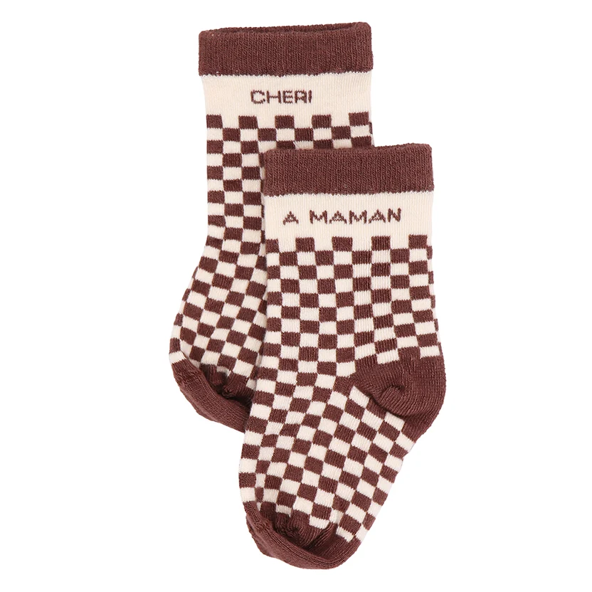 BB&Co- - Chaussettes bébé à message « Chéri à maman » - 6-18 mois