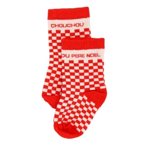 BB&Co- - Chaussettes bébé à message « Chouchou du Père Noël » - 6-18 mois