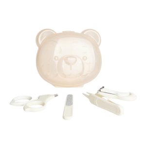 Bo Jungle – Set de manucure bébé 4 pièces avec étui – Nude