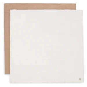 Jollein Langes gaze de coton 115x115cm - Biscuit/Ivory - 2 unités