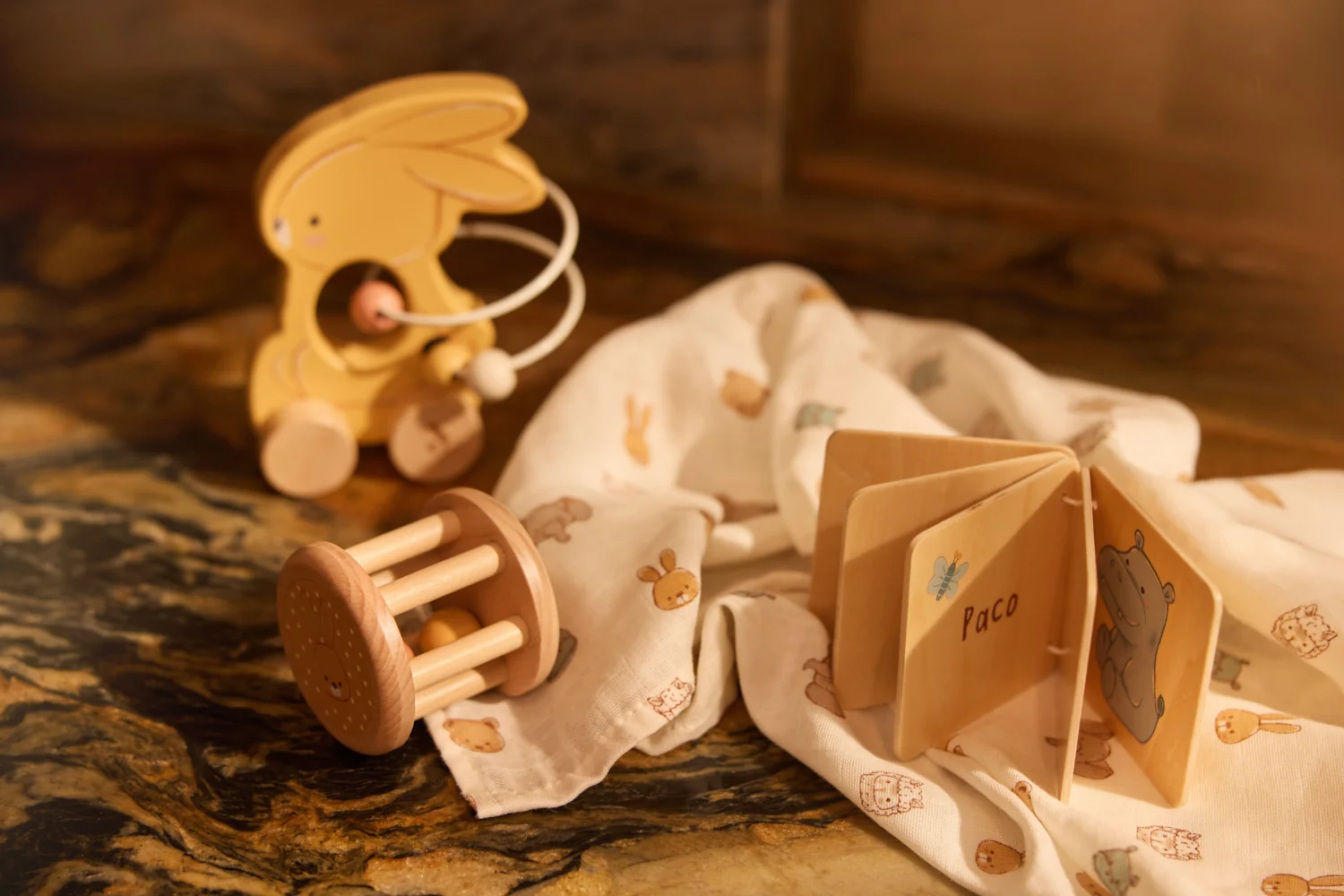 Jollein Coffret 3 cadeaux en bois - Jollies - Lapin – Image 2