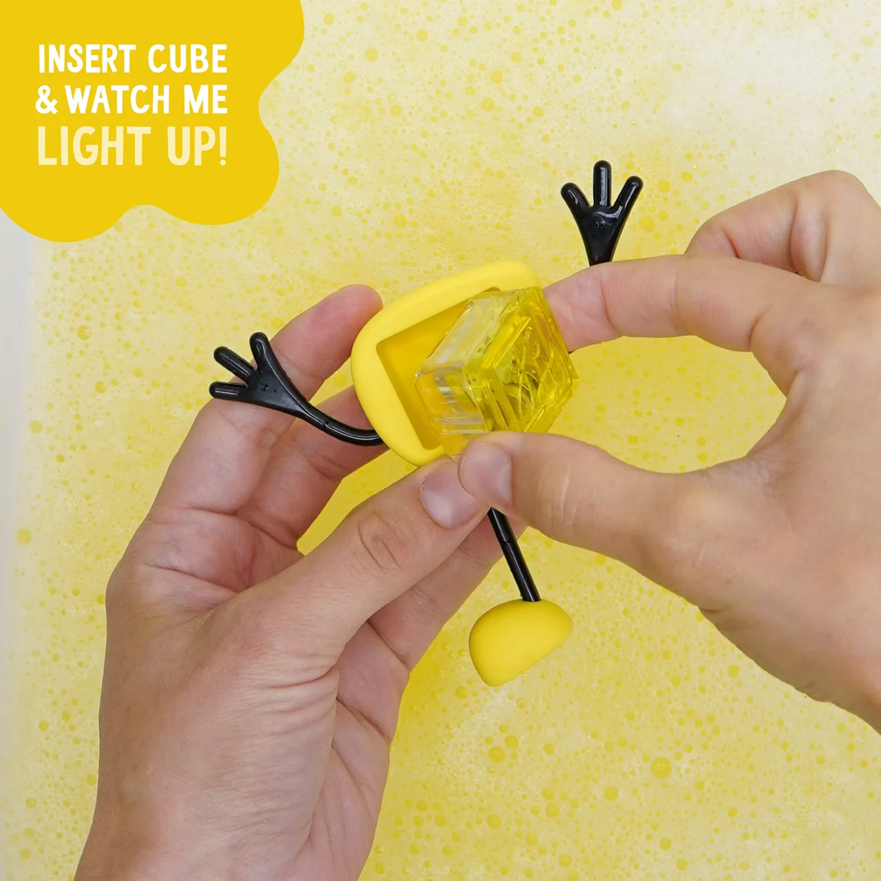 Glo Pals – Personnage lumineux pour le bain avec 2 cubes – Alex - Jaune – Image 3