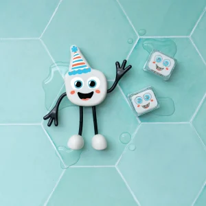 Glo Pals – Personnage lumineux pour le bain avec 2 cubes – Party Pal - Multicolore