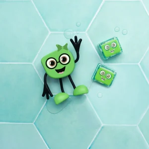 Glo Pals – Personnage lumineux pour le bain avec 2 cubes – Pippa - Vert