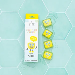 Glo Pals – Lot de 4 cubes lumineux pour le bain – Alex – Jaune