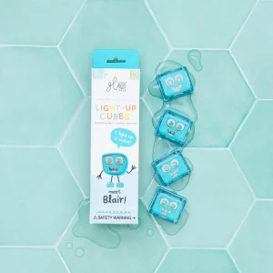 Glo Pals – Lot de 4 cubes lumineux pour le bain – Blair - Bleu