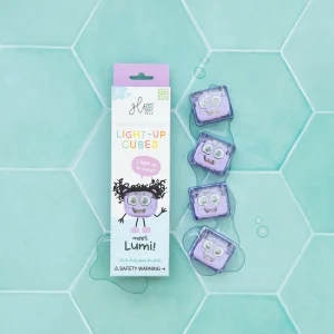 Glo Pals – Lot de 4 cubes lumineux pour le bain – Lumi - Mauve