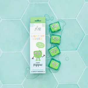 Glo Pals – Lot de 4 cubes lumineux pour le bain – Pippa - Vert