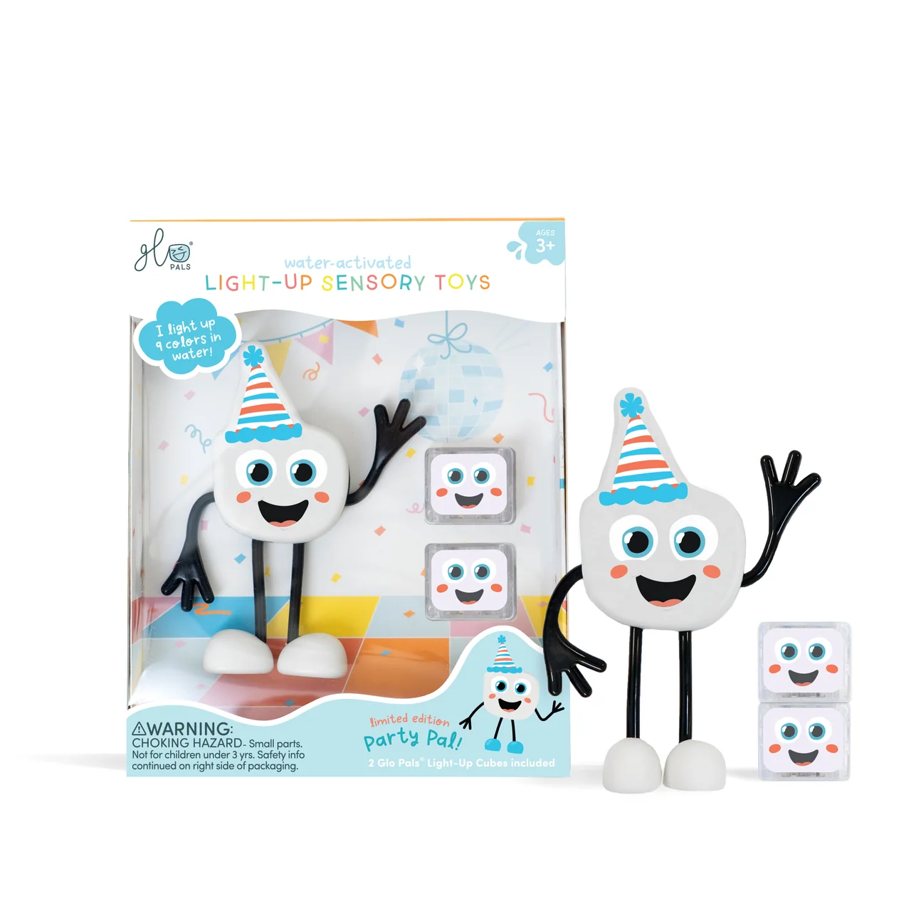 Glo Pals – Personnage lumineux pour le bain avec 2 cubes – Party Pal - Multicolore – Image 4