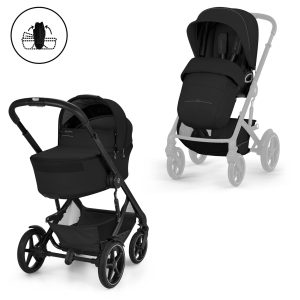 CYBEX Talos S Lux + Cot S Lux pliable - Black