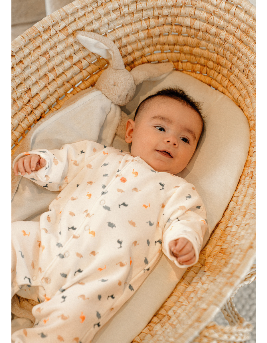 Noukie's Lot de 2 pyjamas bébé en velours - Dino fluo et bleu - Taille 1 mois – Image 2