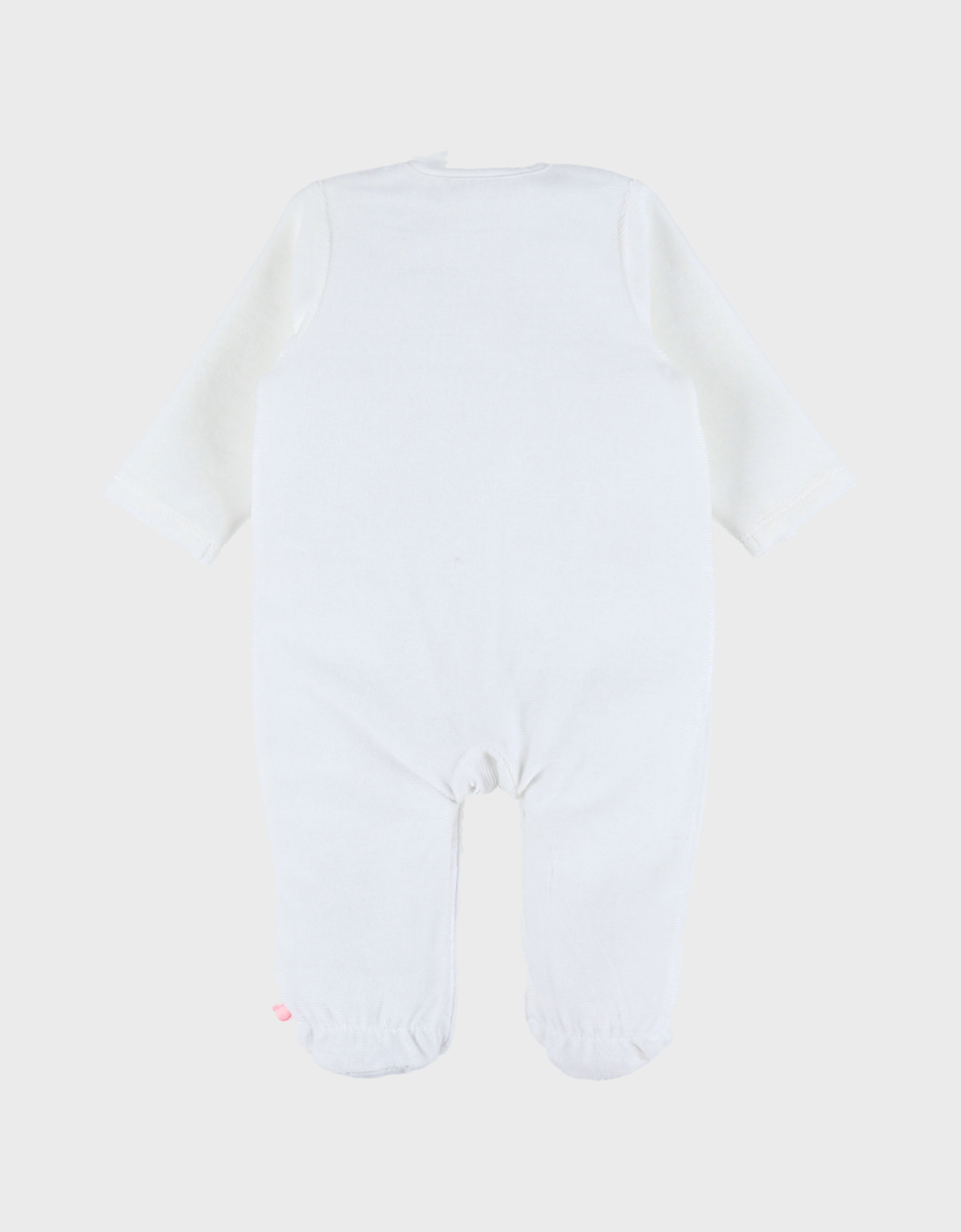 Noukie's Pyjama bébé, velours brodé - Lapin écru - Taille 0 – Image 4