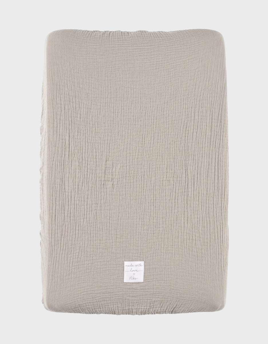 Noukie's Housse de matelas à langer, coton bio - Beige