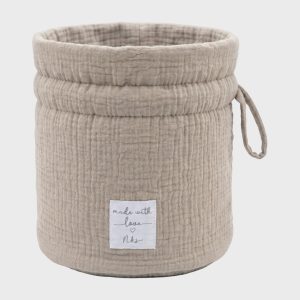 Noukie's Panier de rangement nomade - Coton bio - Beige