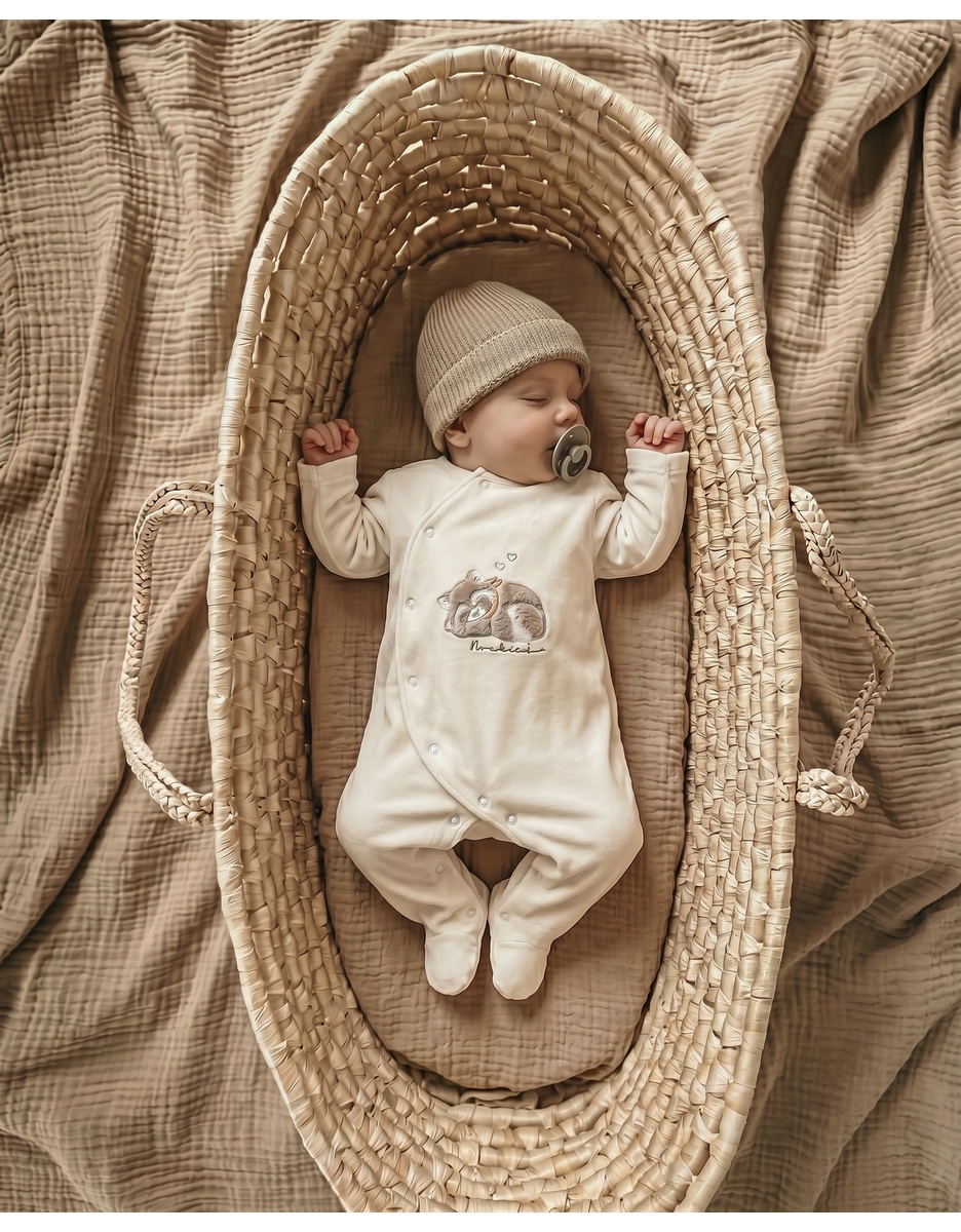 Noukie's Pyjama en velours bébé brodé Raku, Lino & Pico - Taille 12 mois – Image 3