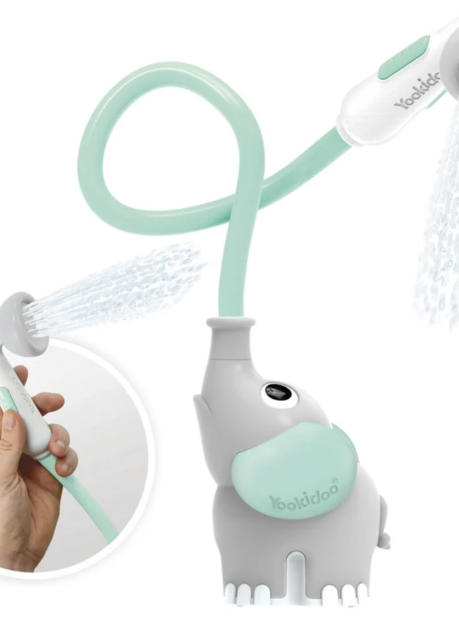 Yookidoo – Douchette de bain éléphant pour bébé – Turquoise – Image 2